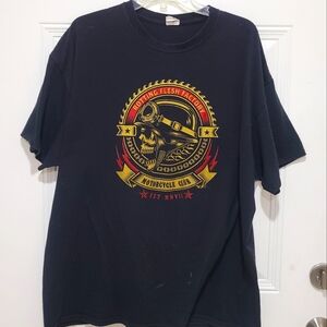 Black Shirt Size XXL Biker Chopper Motorcycle Skull Harley Vintage Graphic